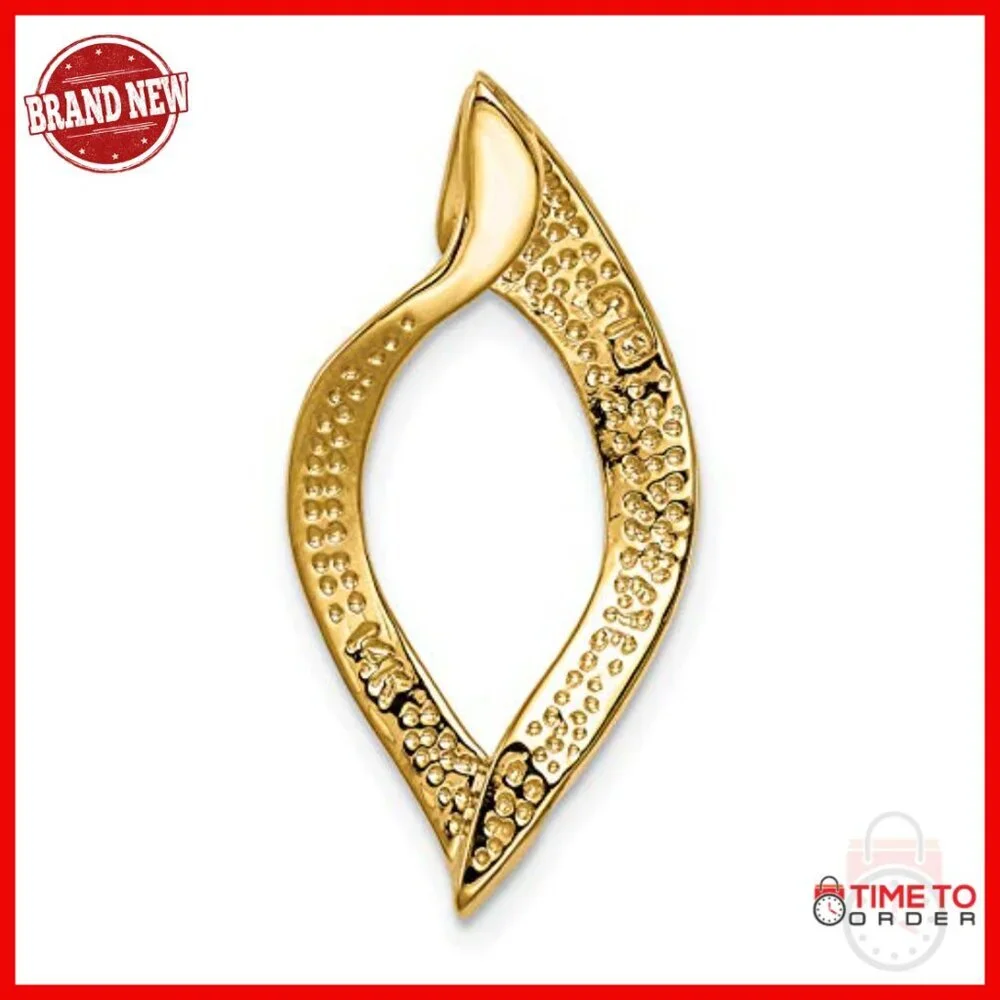 14K Yellow Gold Ichthys Pendant Necklace, Christian Fish Symbol, Minimalist